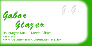 gabor glazer business card