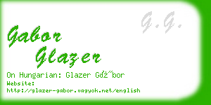 gabor glazer business card